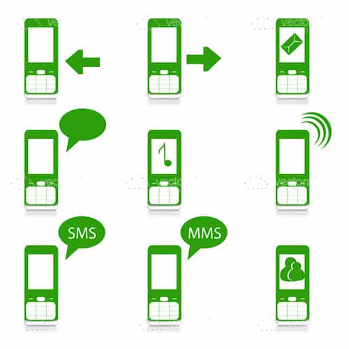 Mobile Functions Icon Set